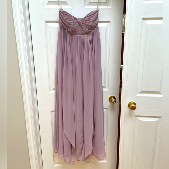 Jenny Yoo Serafina Maternity Dress in Sweet Pea - Picture 1 of 8